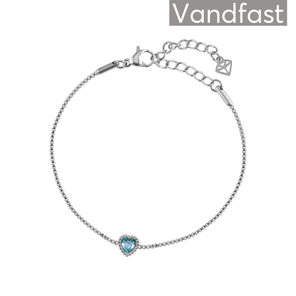 Annebrauner Heart Bracelet Aqua - Cab Armbånd  - 2004192566434