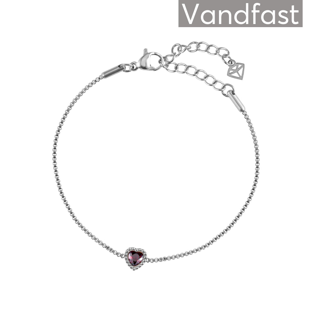 Annebrauner Heart Bracelet Red - Cab Armbånd  - 2003795418270