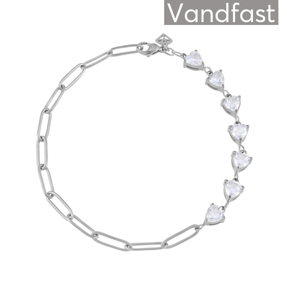 Annebrauner Heart Link Bracelet - Cab Armbånd  - 2002310674597