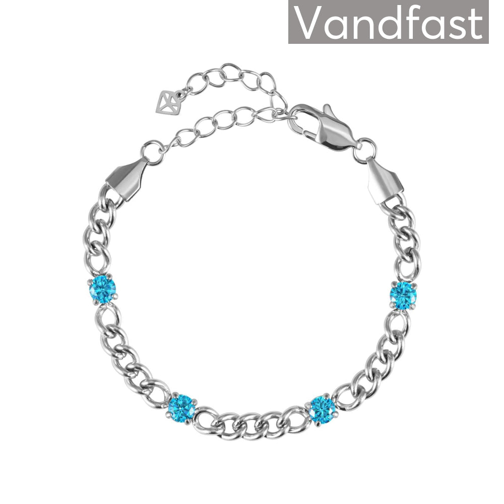 Annebrauner Panzer Aquamarine Bracelet - Cab Armbånd  - 2006442606754
