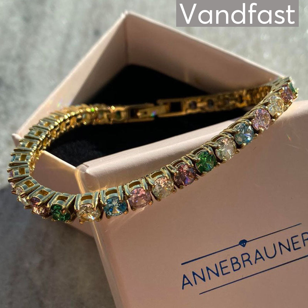 Annebrauner Tennis Multicolor Bracelet 4mm - Annebrauner Armbånd  - 2003710334111