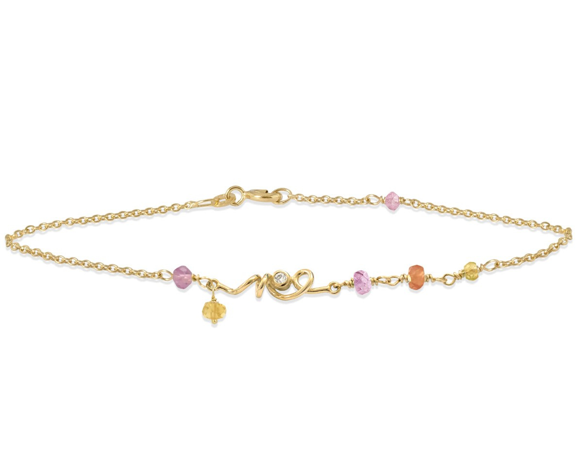 Rabinovich Armbånd Guld Med Safir Diamant Sweet Twist - Rabinovich Armbånd
