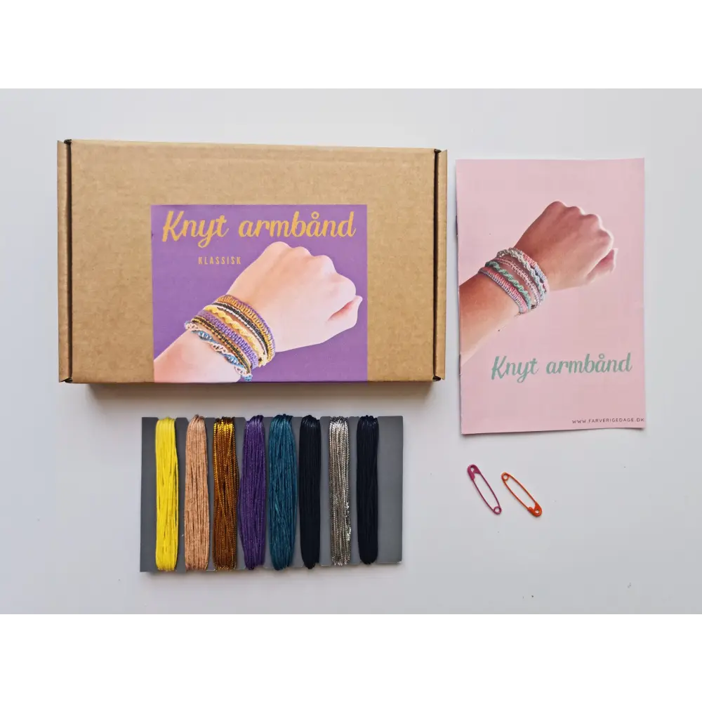 Lær Knytte Armbånd Klassiske Farver - Farverigedage Armbånd