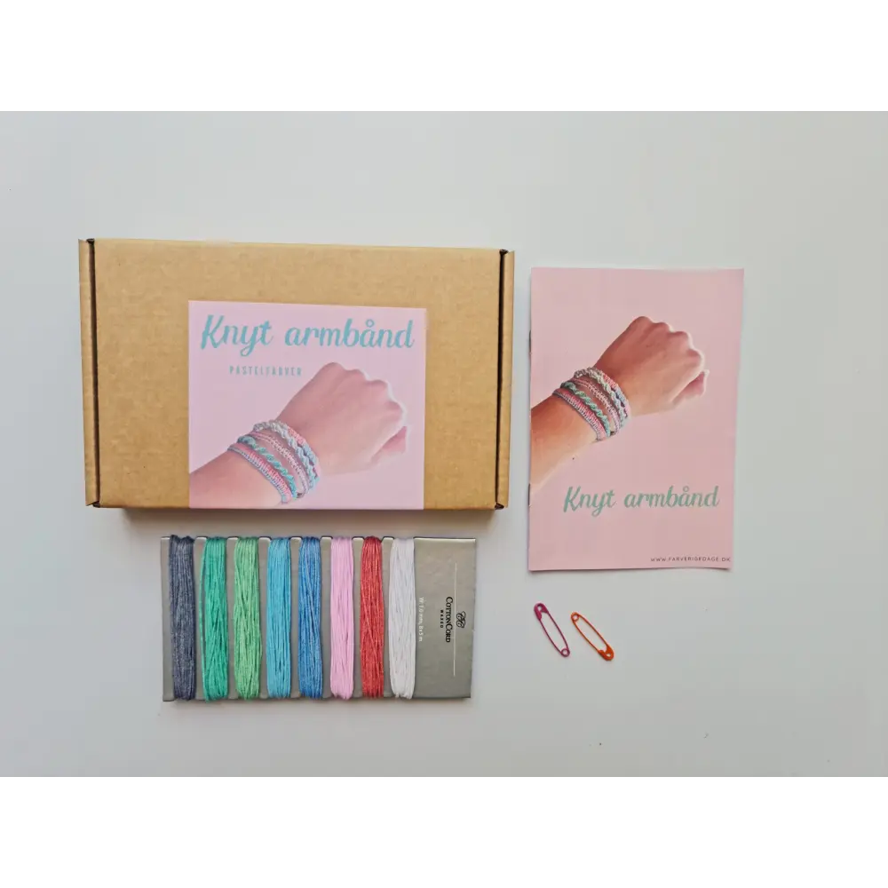 Lær Knytte Armbånd Pastelfarver - Farverigedage Armbånd