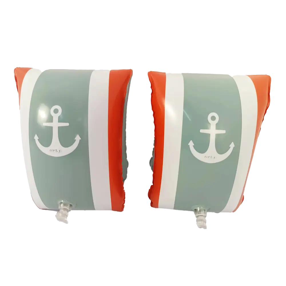 Grøn Amp Badevinger Brun Swimming Armbands Green And Brown - Me&jo Armbånd  - 5745000615124