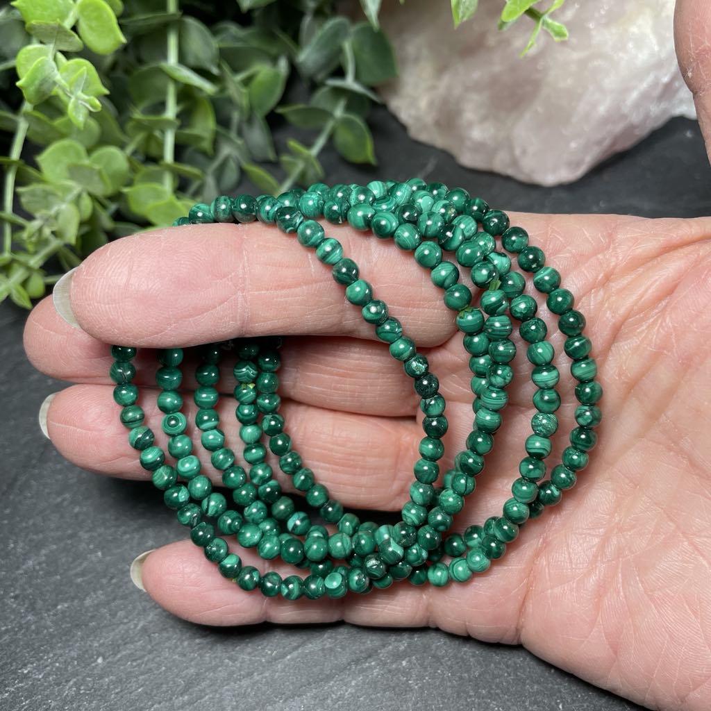 Malakit Armbånd 4mm - Malakit Armbånd