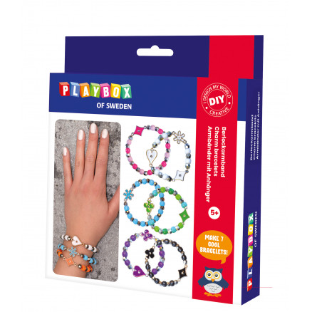 Playbox Lav Selv Sæt Armbånd Med Charms - Playbox Armbånd  - 7394311916857