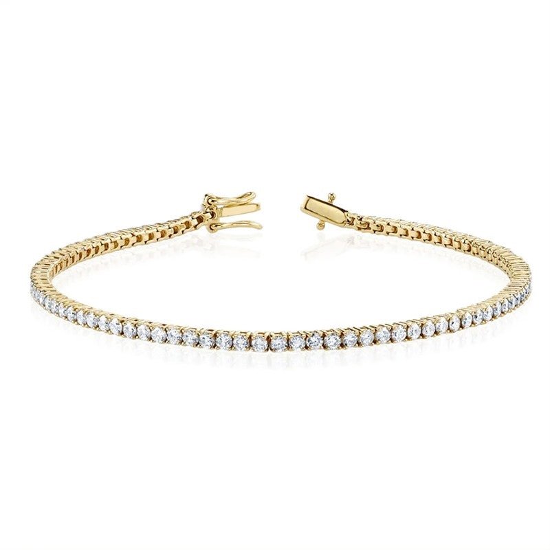 Tine Armbånd Forgyldt Sølv Med Zirkonia - Merleperle Armbånd  - 5740033000060