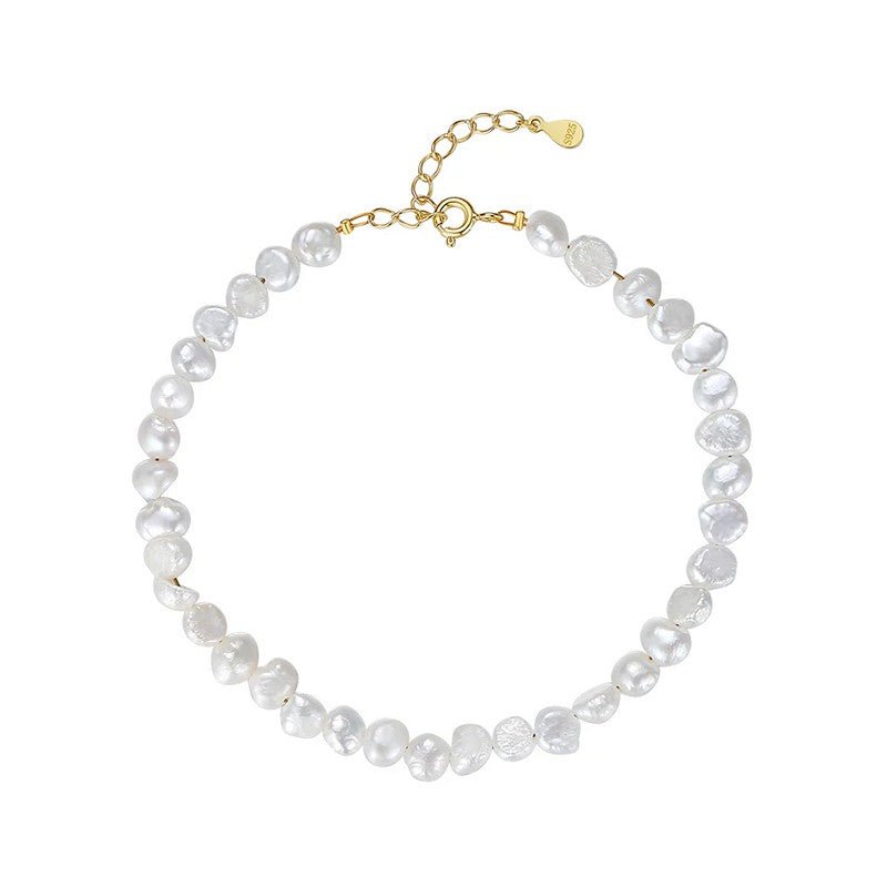 Amalia Perlearmbånd Forgyldt Sølv Med Perler - Merleperle Armbånd  - 5740033000015