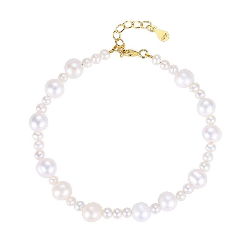 Amlie Perlearmbånd Forgyldt Sølv - Merleperle Armbånd  - 5740033002279