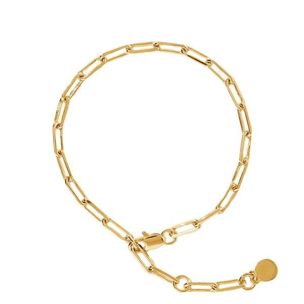 Linea Armbånd Forgyldt Sølv Lange Led - Merleperle Armbånd  - 5740033000084