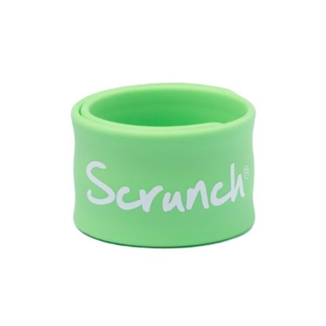 Grøn Armbånd Til Børn Navn & Telefonnummer Bliv Ikke Væk - Scrunch Armbånd  - 5060180340810