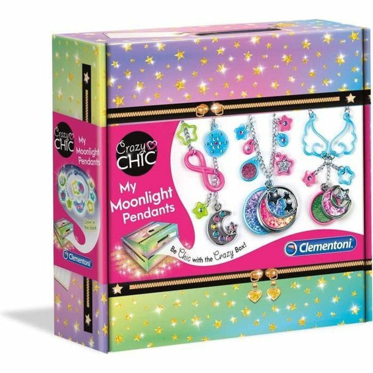 Kit Til Lave Armbånd Halskæder Clementoni Moonlight Pendants Aluminium Naturgummi Plastik - Clementoni Armbånd  - 8005125185849