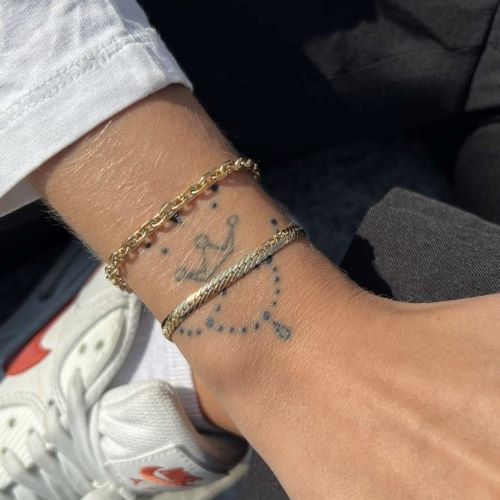 Guld Armbånd Anker Facet Kæde Forgyldt Sterlingsølv - Spain Armbånd  - 05740034017753