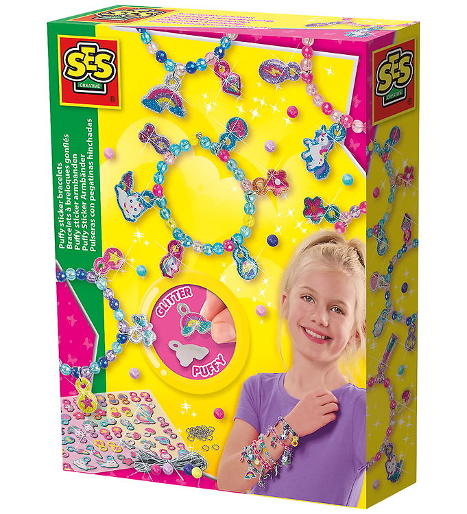 Ses Creative Kreasæt Lav Dine Egne Armbånd Puffy Stickers - Ses Creative Armbånd  - 8710341147471
