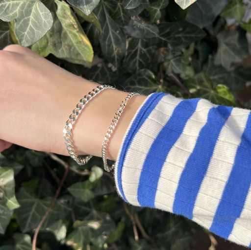 Guld Armbånd Panser Facet Kæde Forgyldt Sterlingsølv - Spain Armbånd  - 05740034053980