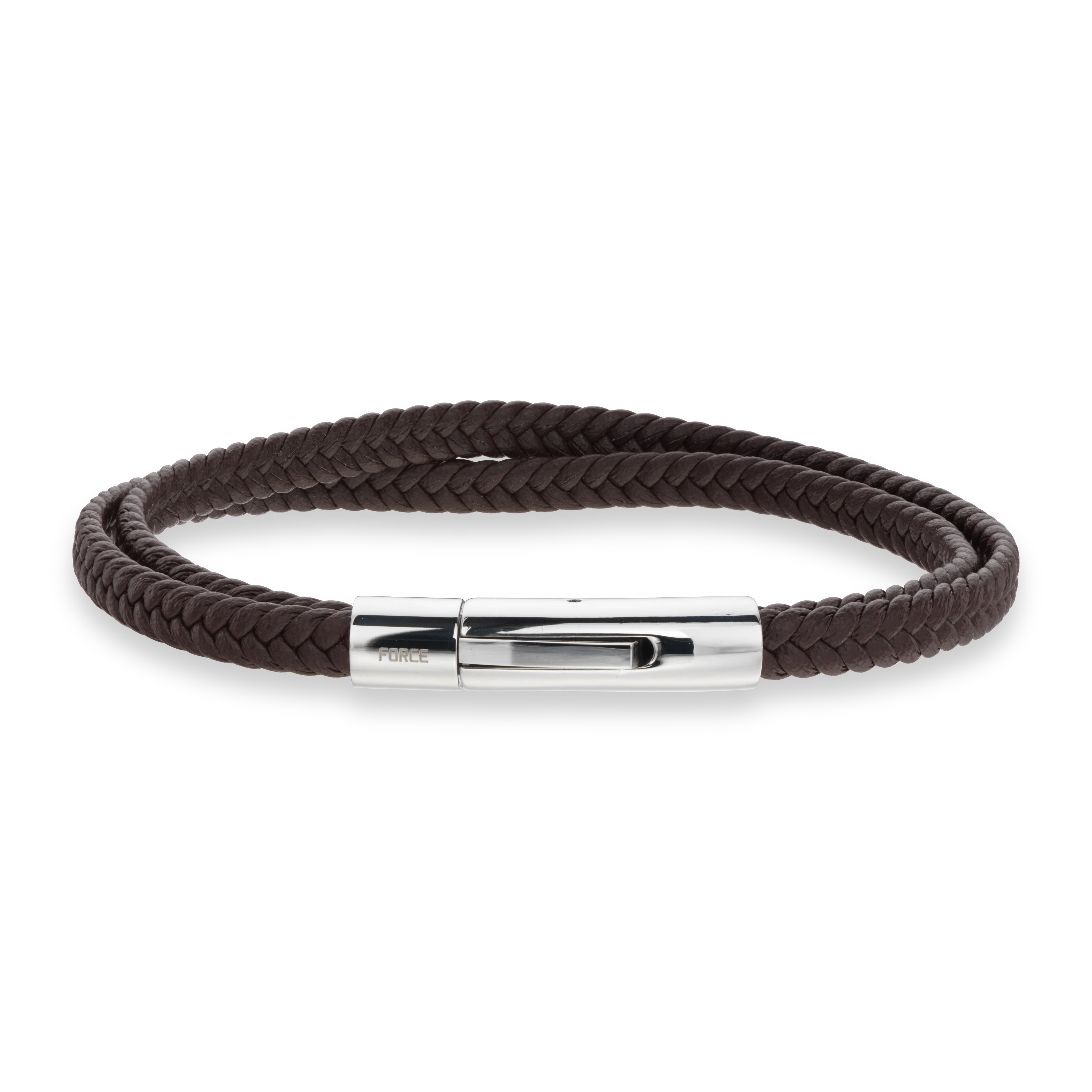 Scrouples Brunt Læder Armbånd Til Herrer Med Stål Lås 03441a - Scrouples Armbånd  - 1233690236551