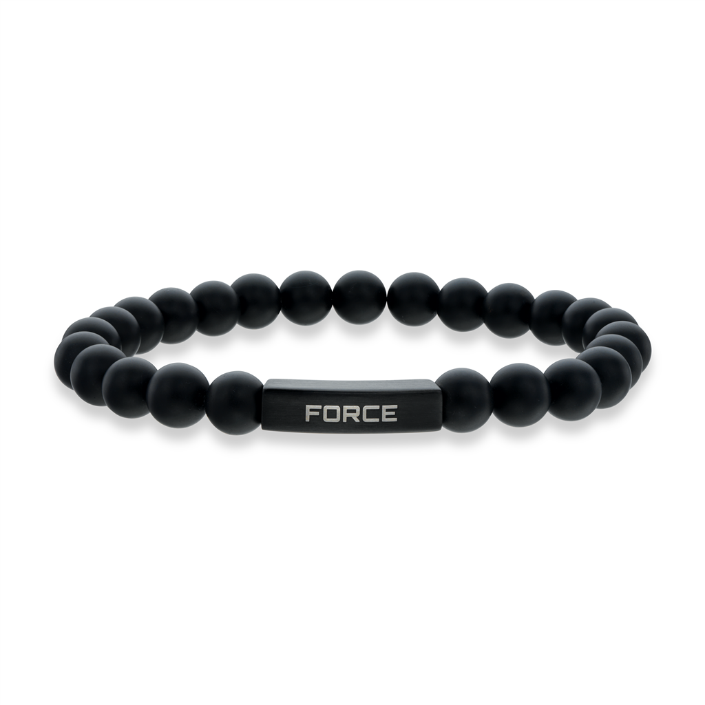 Scrouples Force Armbånd Med Sorte Agater 03461a - Scrouples Armbånd  - 1233690196886