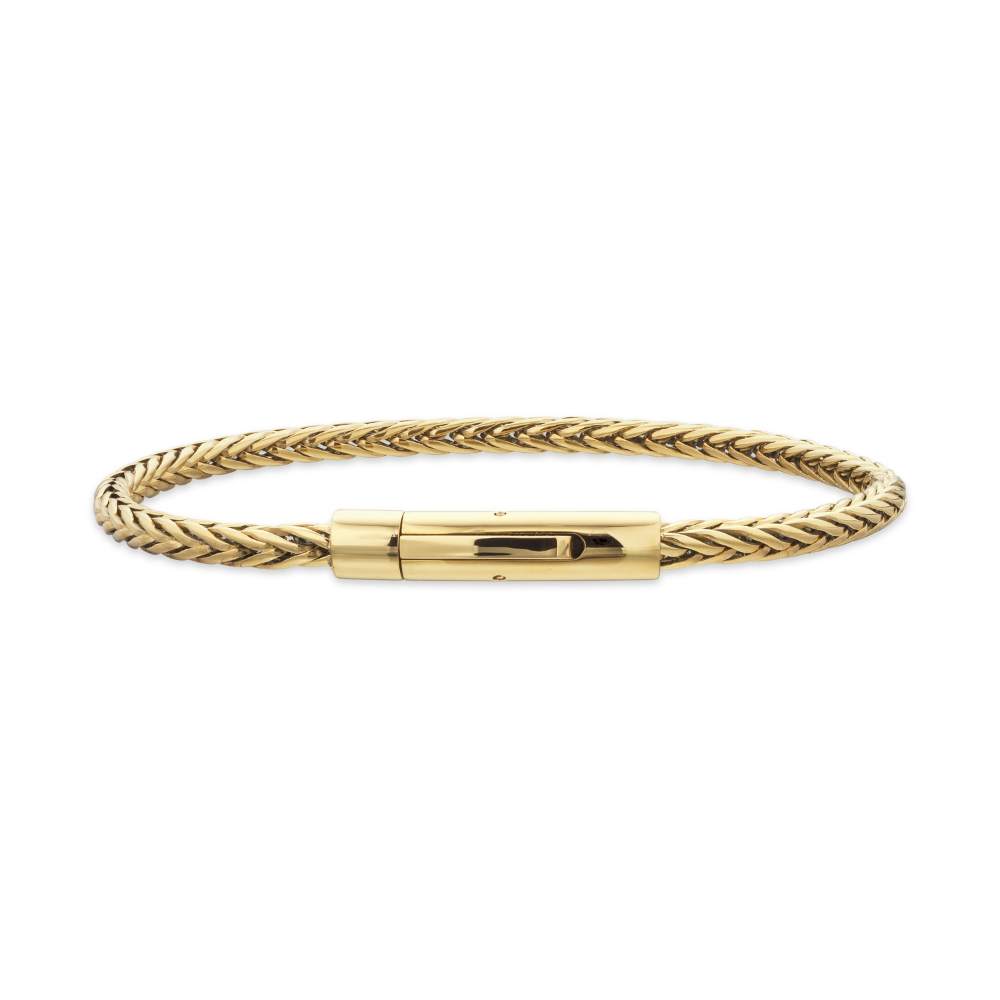 Scrouples Force Guldbelagt Stål Armbånd Med Foxtail Mønster 03861a - Scrouples Armbånd