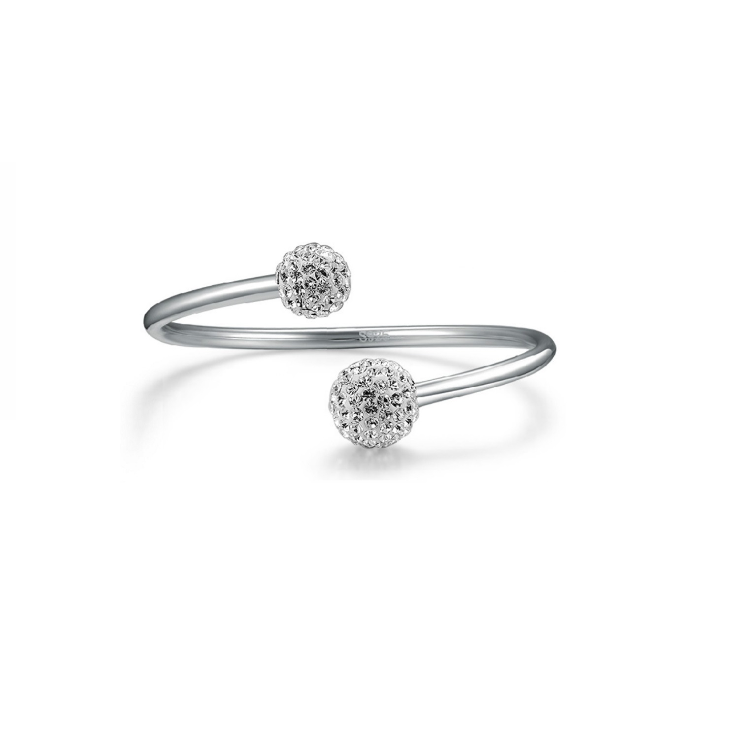Klarf Daisy Double Ball Bangle Sølv Armbånd - Klarf Armbånd  - 1
