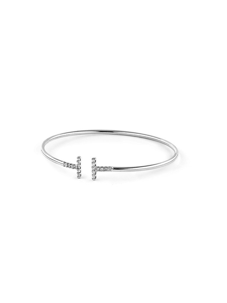 Klarf Daisy Crystal Bangle Sølv Armbånd - Klarf Armbånd  - 1