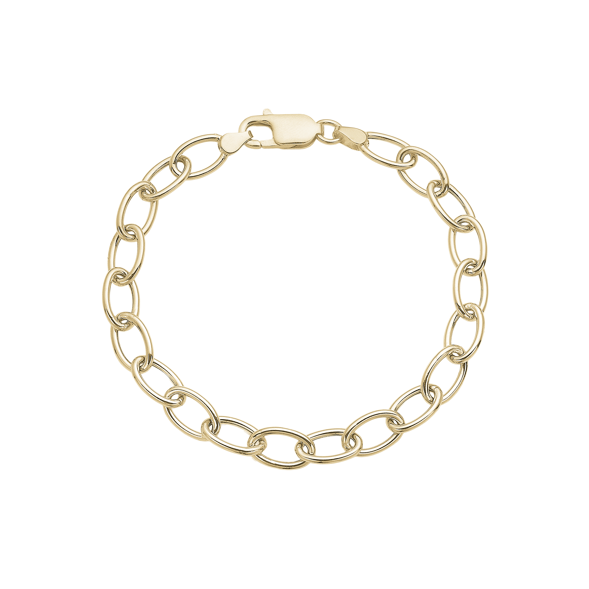 Aagaard Guldbelagt Sølv Armbånd Med Ovale Led 1601 G24 - Aagaard Armbånd  - 1233690188195