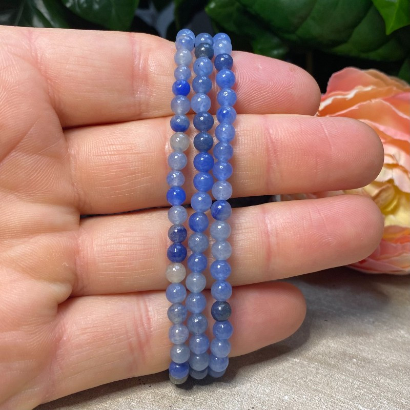 Blå Aventurin Armbånd 4mm - Aventurin Armbånd