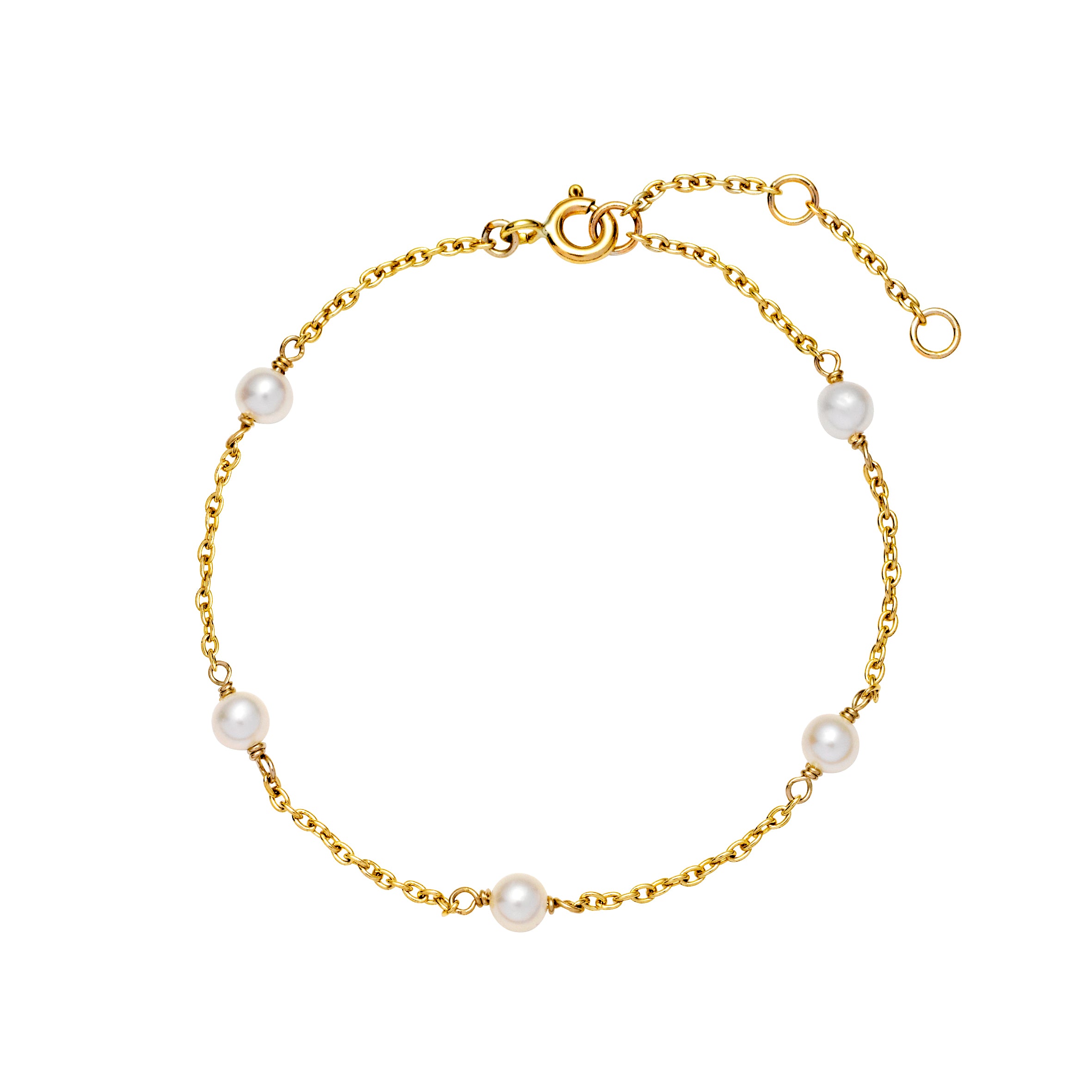 Lund Copenhagen 8kt Guld Armbånd Med Perler 3011158 - Lund Armbånd  - 1233690153698