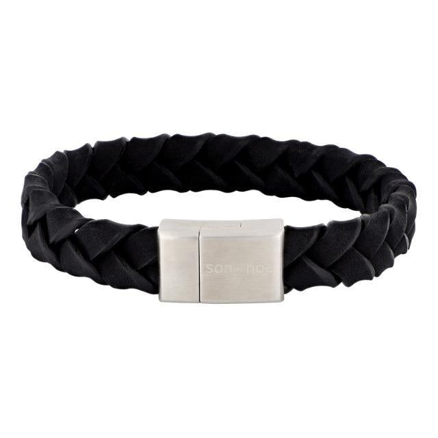 Sort Nordahl Flettet Armbånd Læder 809702391 - Nordahl Armbånd