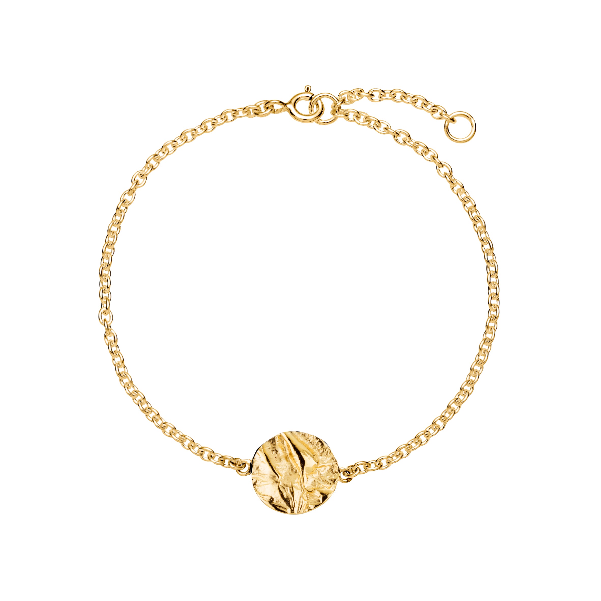 Lund Copenhagen Forgyldt Armbånd Med Rustik Plade 9011163 - Lund Armbånd  - 1233690153759