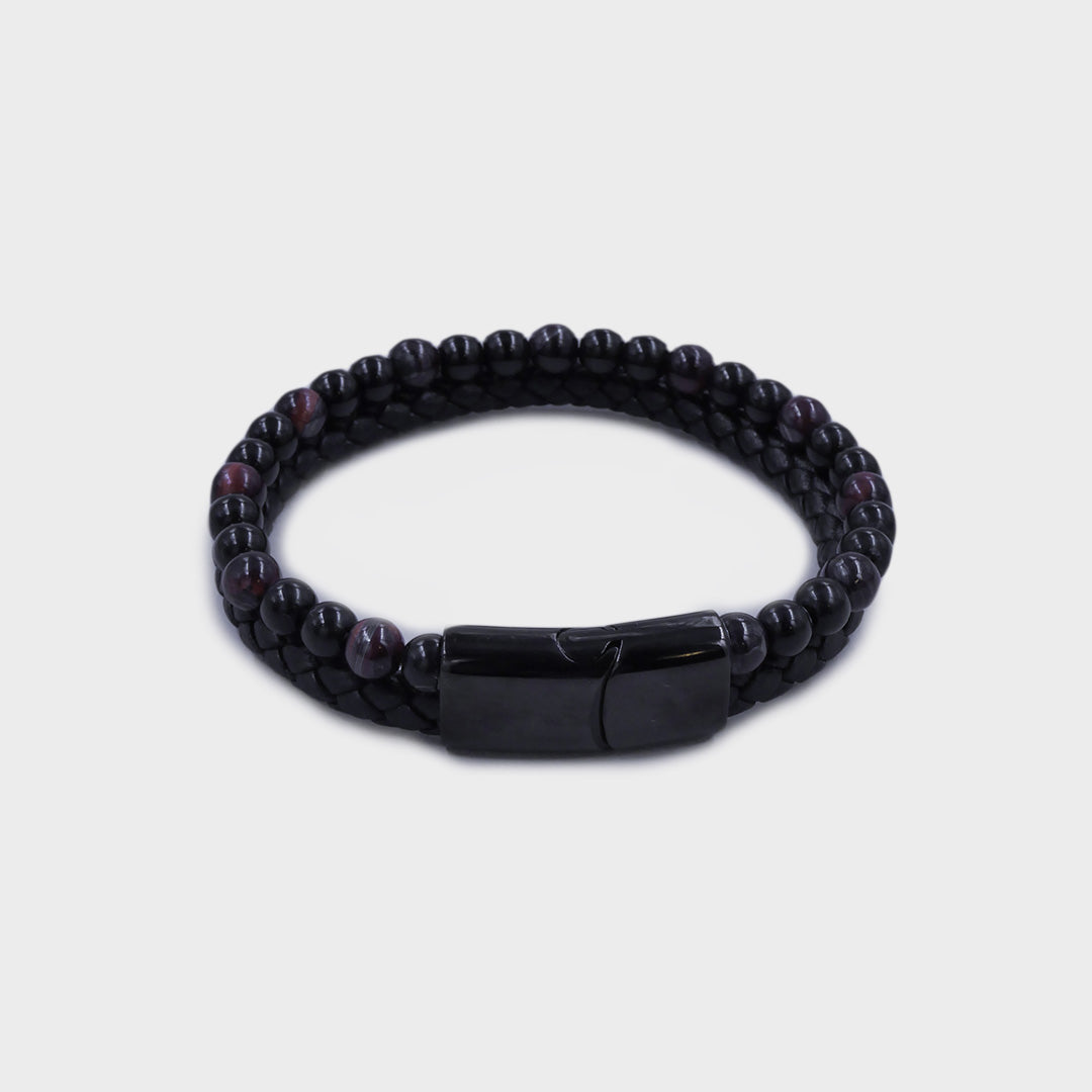 Sort Fenrir Læder Perler Armbånd Herre Northern Legacy - Northernlegacy Armbånd  - 5740028286592