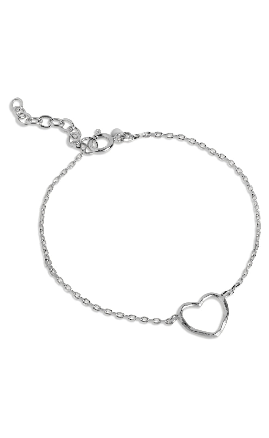 925S/M Enamel Copenhagen Armbånd Organic Heart Silver Colour - Armbånd  - 5714274025144