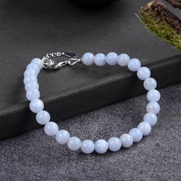 Armbånd Med Blå Calcedon Krystal Armbånd Godkarmashop - Armbånd