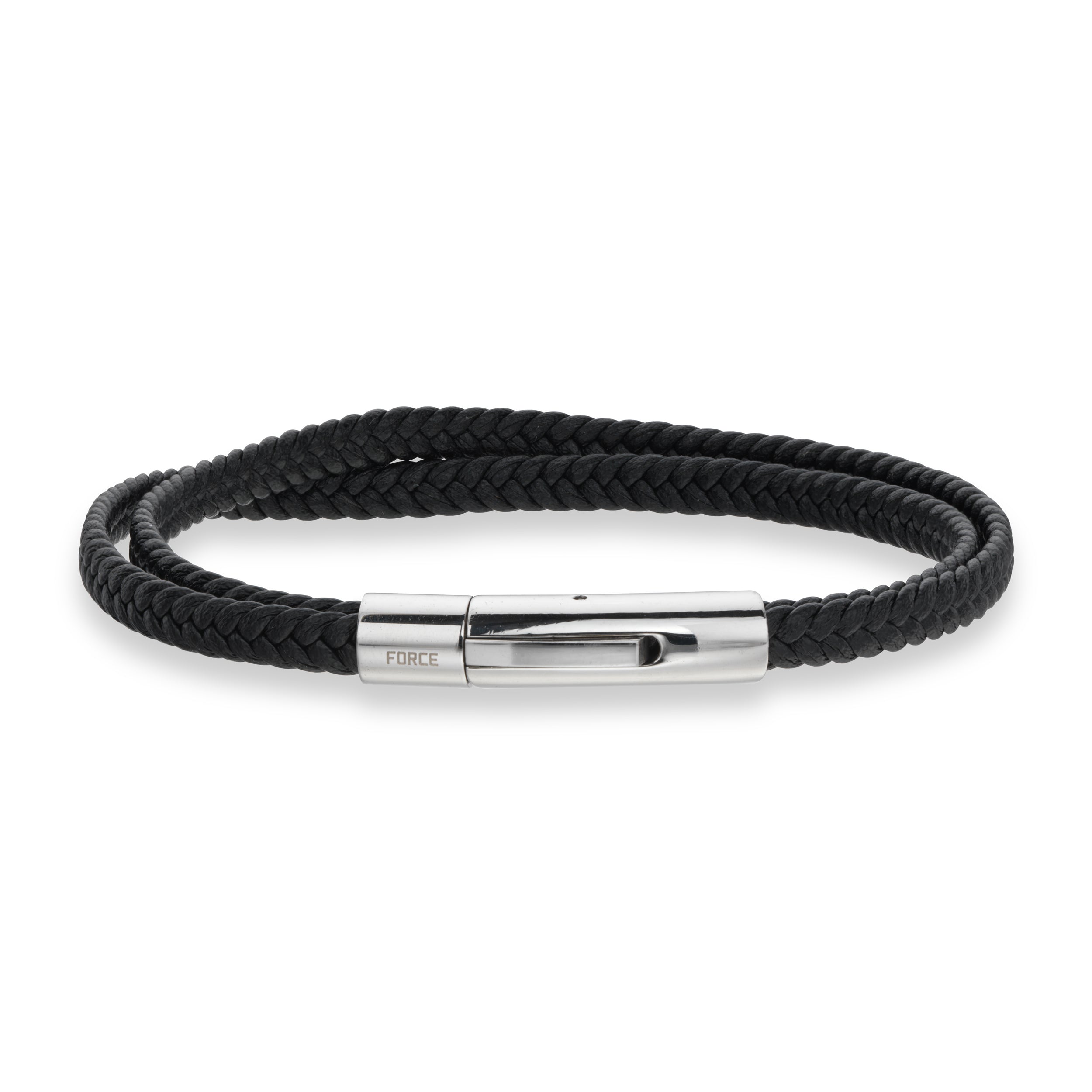 Sort Scrouples Force Herre Armbånd Flettet Læder 03431a - Scrouples Armbånd  - 1233690231334
