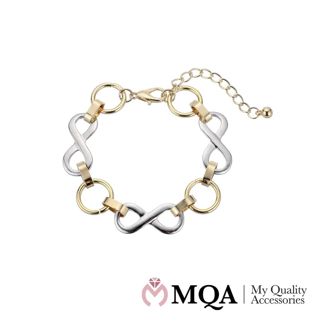 Armbånd Guld Sølvfarvet Infinity Justerbar - Satana.dk Armbånd
