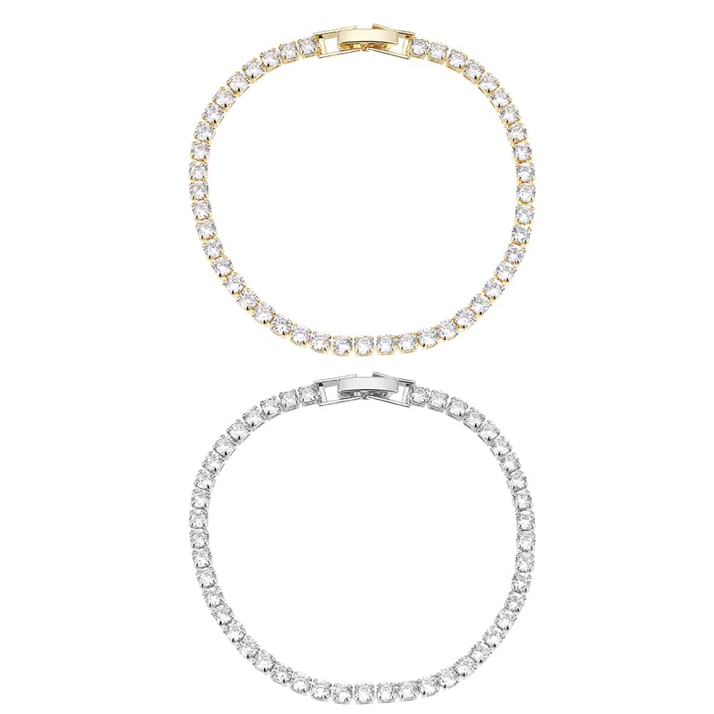 Armbånd Guld Eller Sølvfarvet Mange Glimtende Sten Justerbar Guld - Satana.dk Armbånd