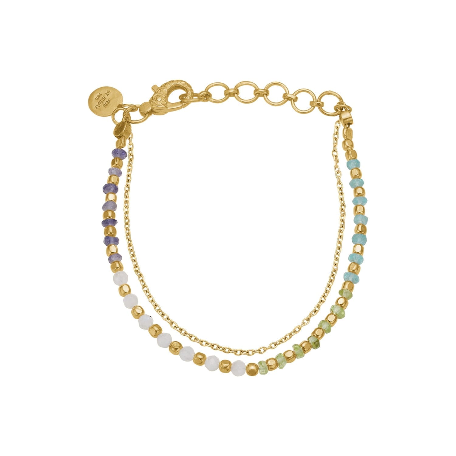 Grøn Nanna Blue Green Mix Armbånd - Bybirdie.dk Armbånd