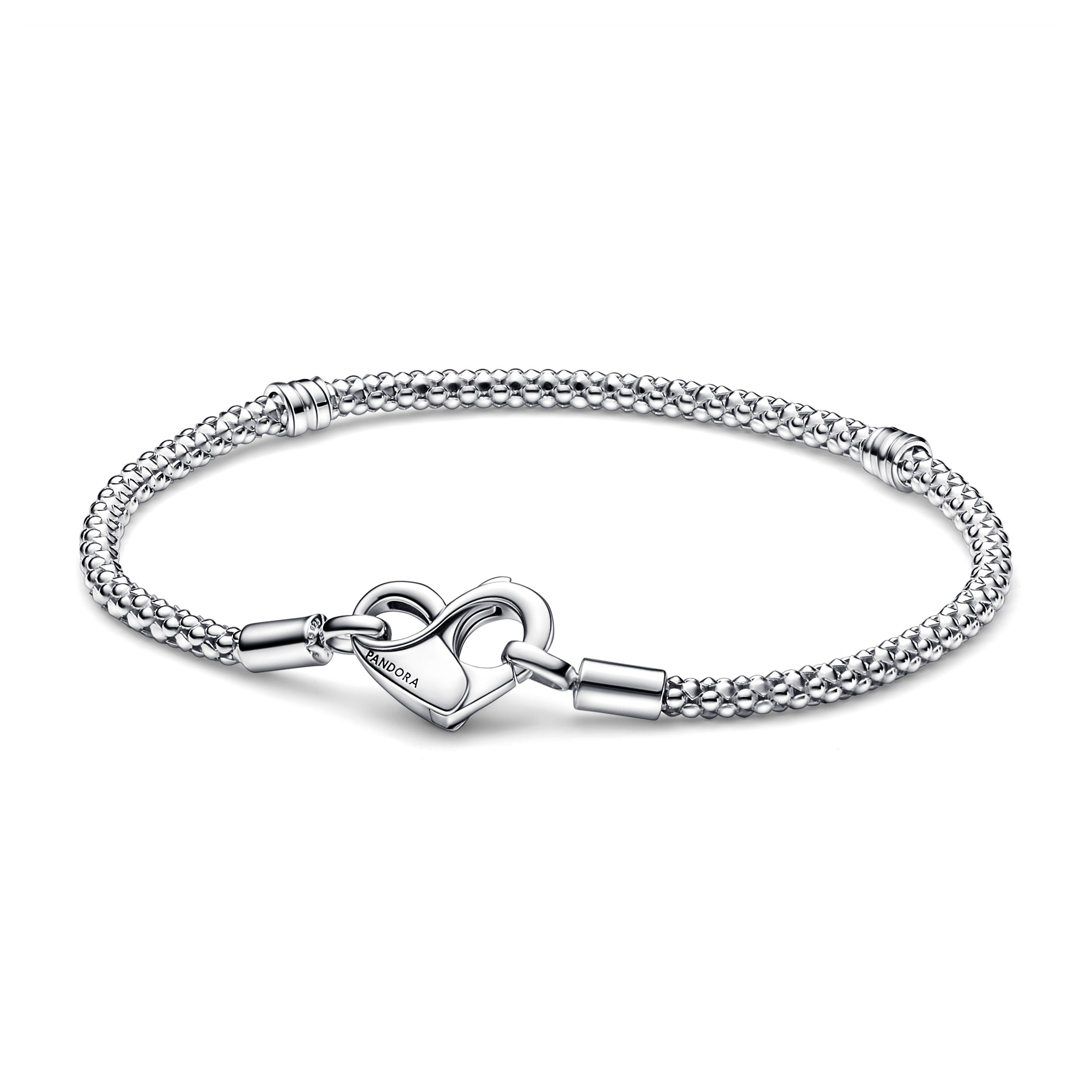 Pandora Moments Slangekæde Armbånd Med Hjerte Lås 592453c00 - Pandora Armbånd  - 1233690192499