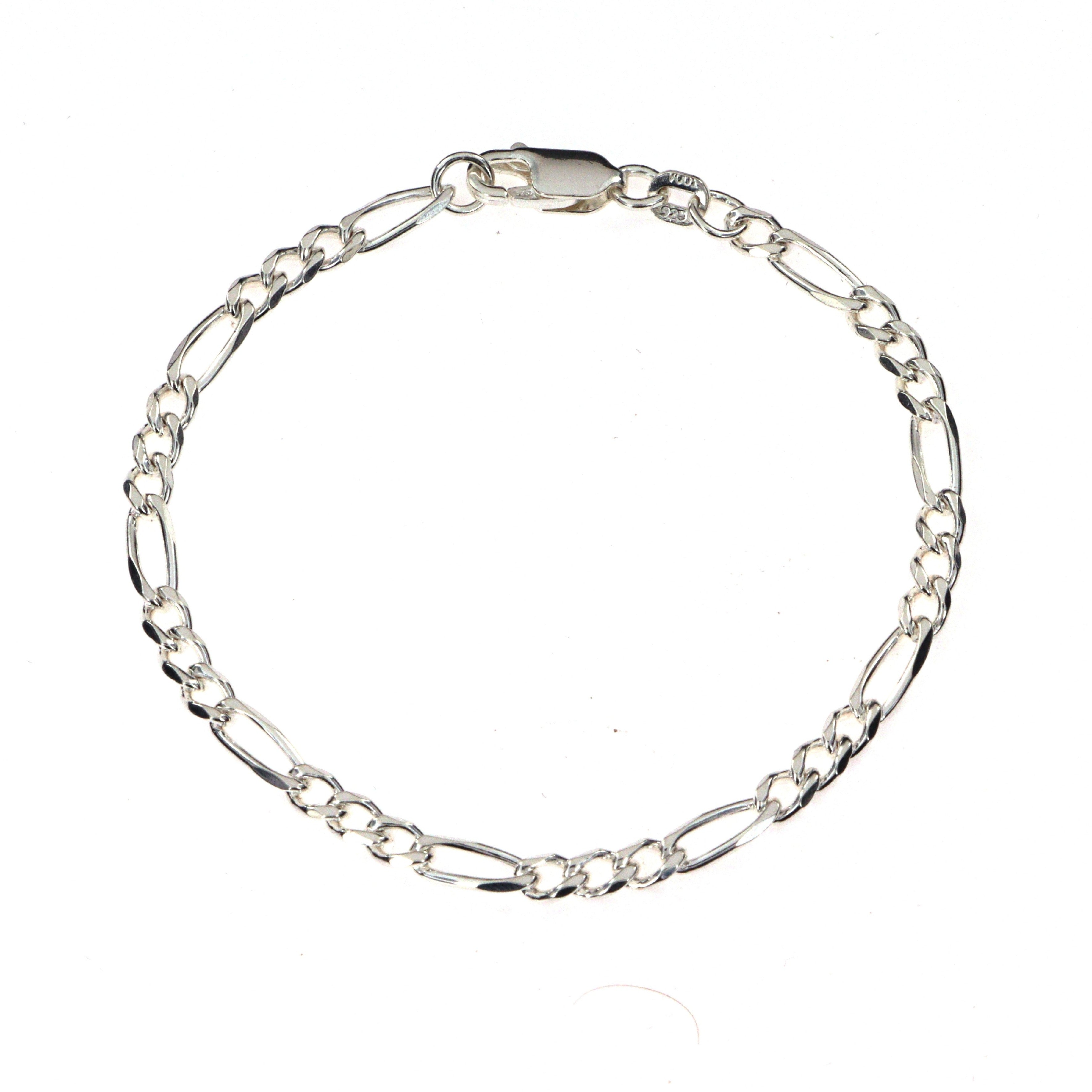 Sølv Armbånd Figaro Kæde Sterling - Spain Armbånd  - 05740034093474