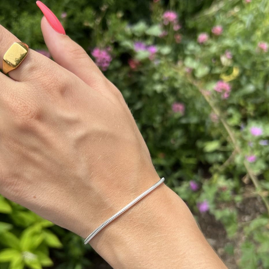 Sølv Armbånd Snake Kæde Sterling Bredt - Spain Armbånd  - 05740034091838
