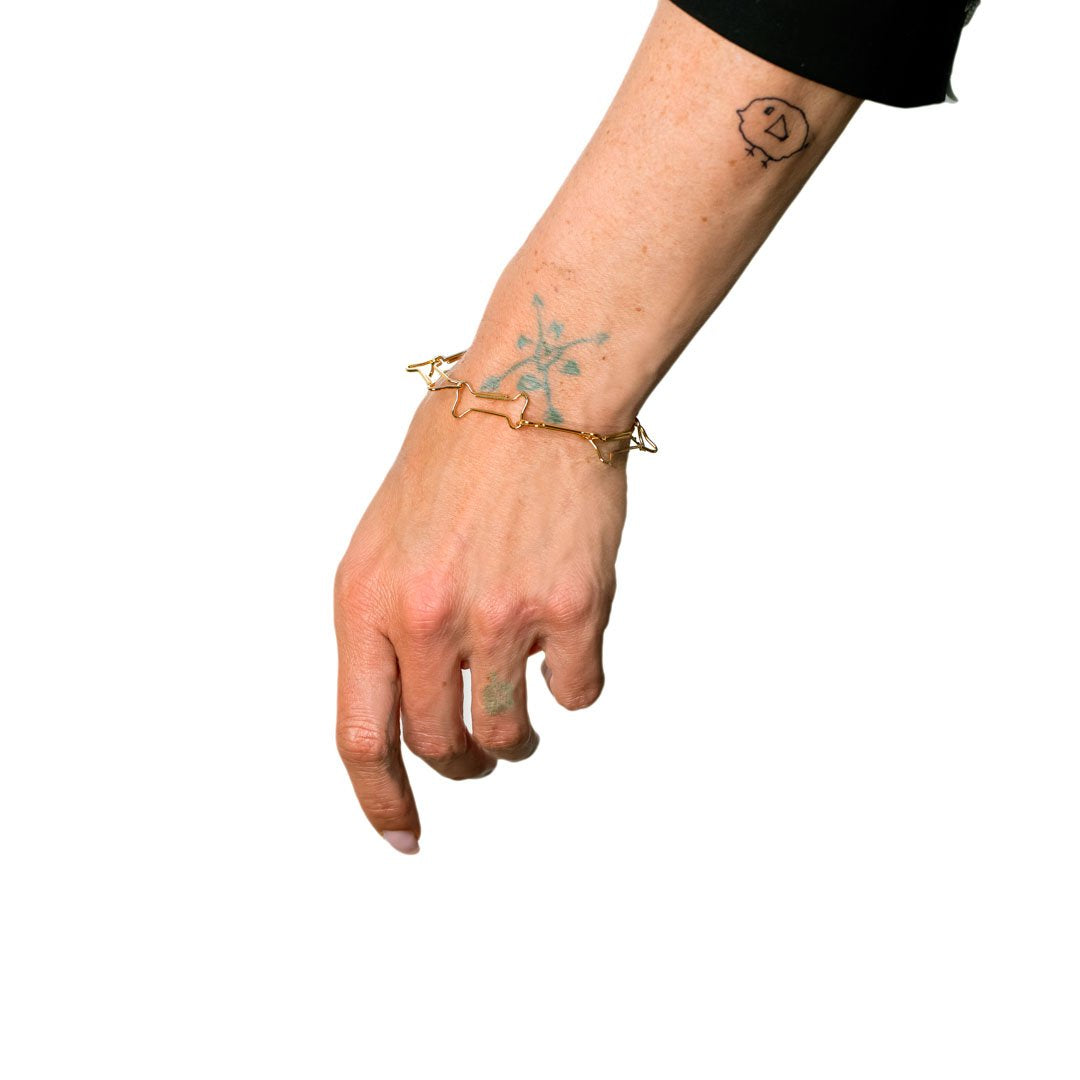 Hunde Kødbens Armbånd Funnybone Karat Forgyldning - Armbånd