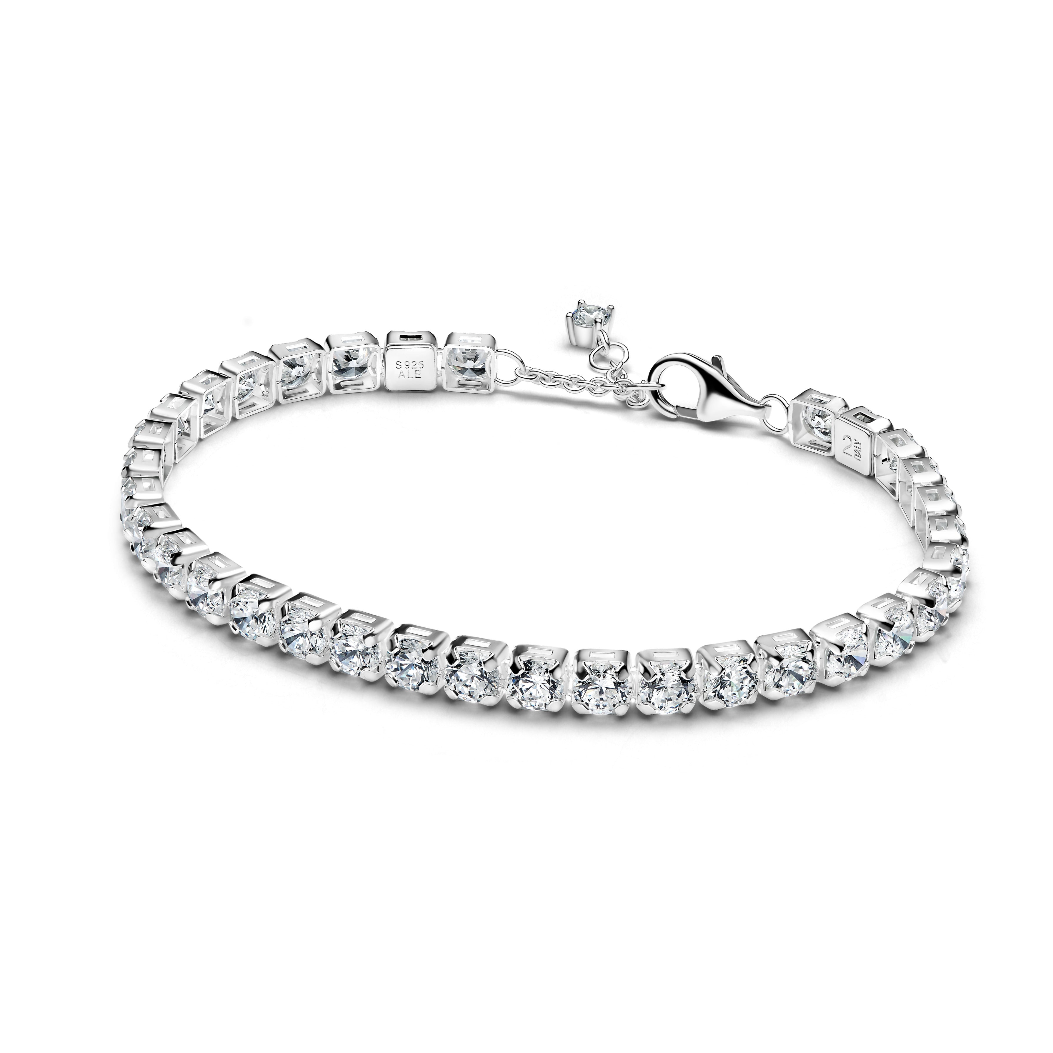 Pandora Funklende Tennisarmbånd Sølv 593539c01 - Pandora Armbånd
