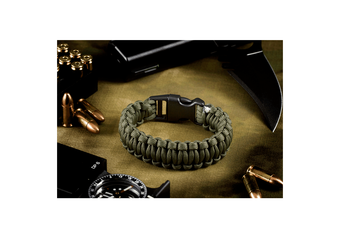 OD GRØN Paracord Bracelet Mange Farver Invader Gear GrØn - Armbånd  - 9010109134835