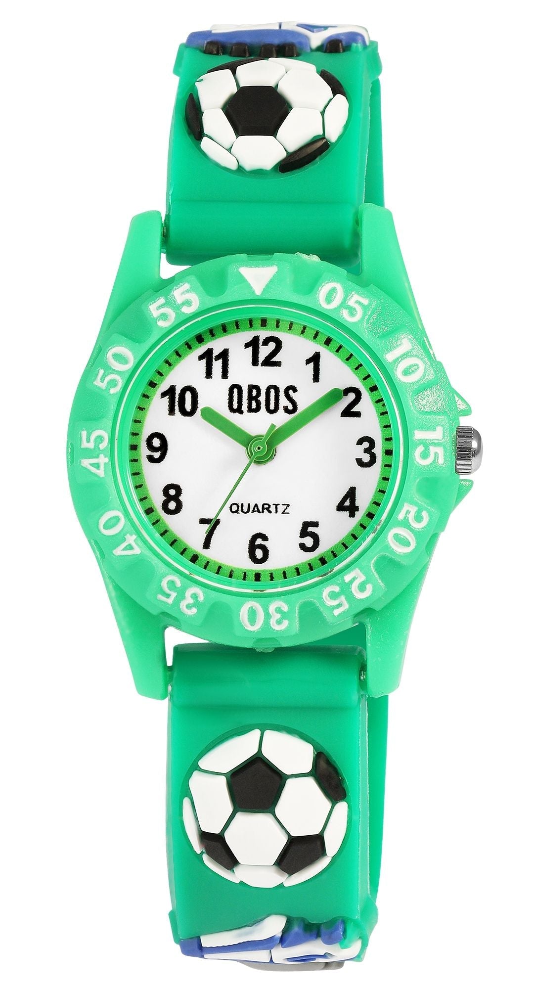 Grøn Børneur Med Fodboldmotiv - Lukaki.dk Armbånd  - 4068532022095
