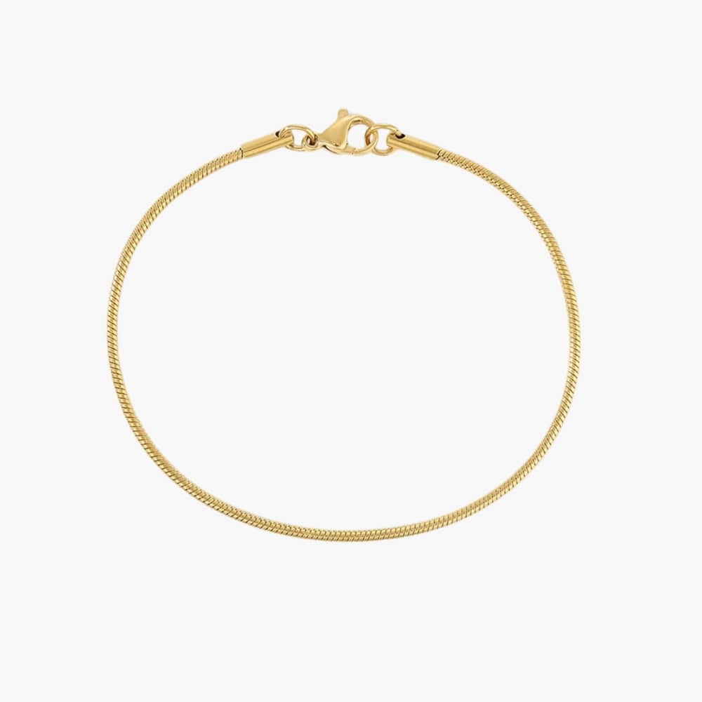 Elisabeth Enkelt Armbånd 14k Guldbelagt 19cm Guld - Armbånd