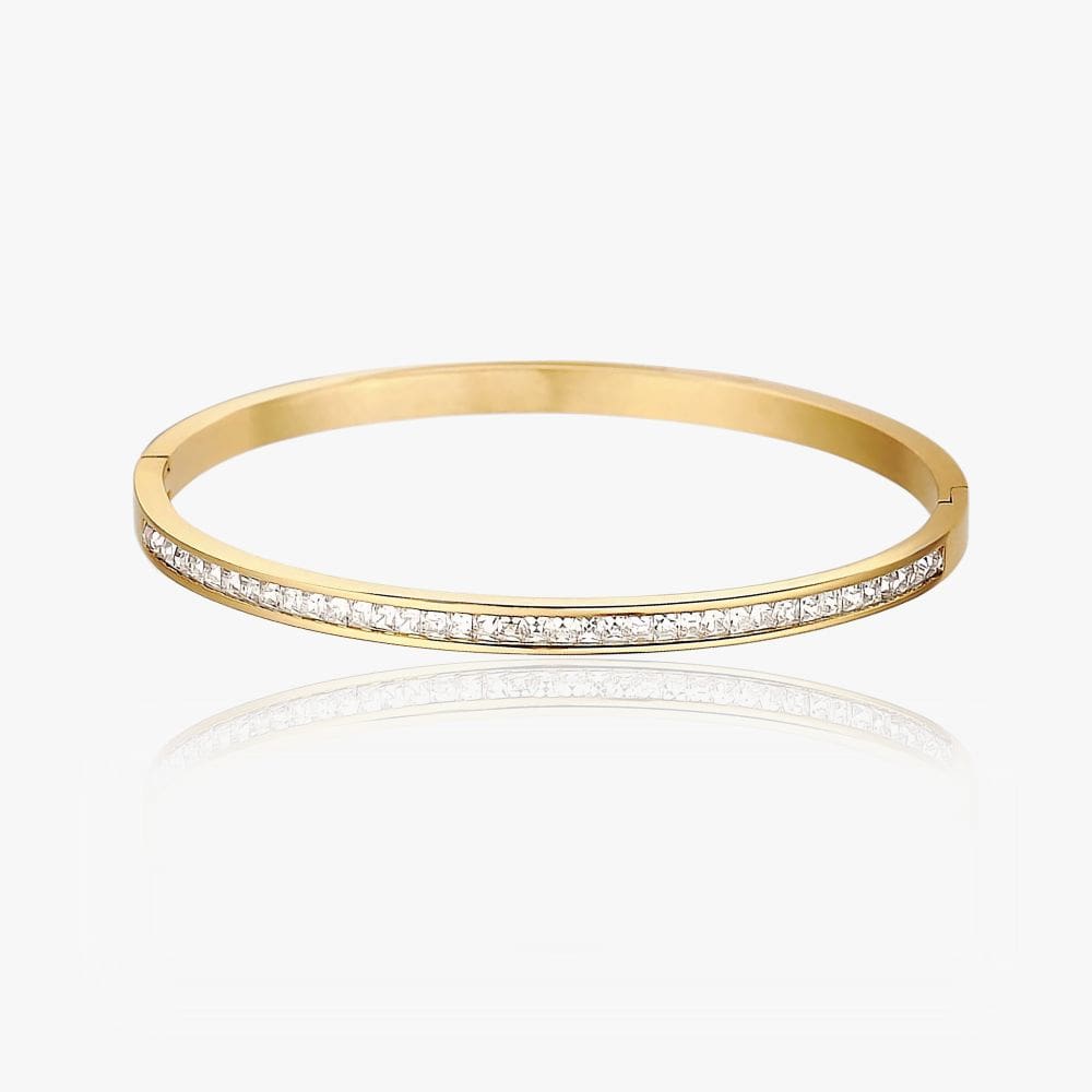 Krystal Bangle Armbånd 18k Guldbelagt - Armbånd