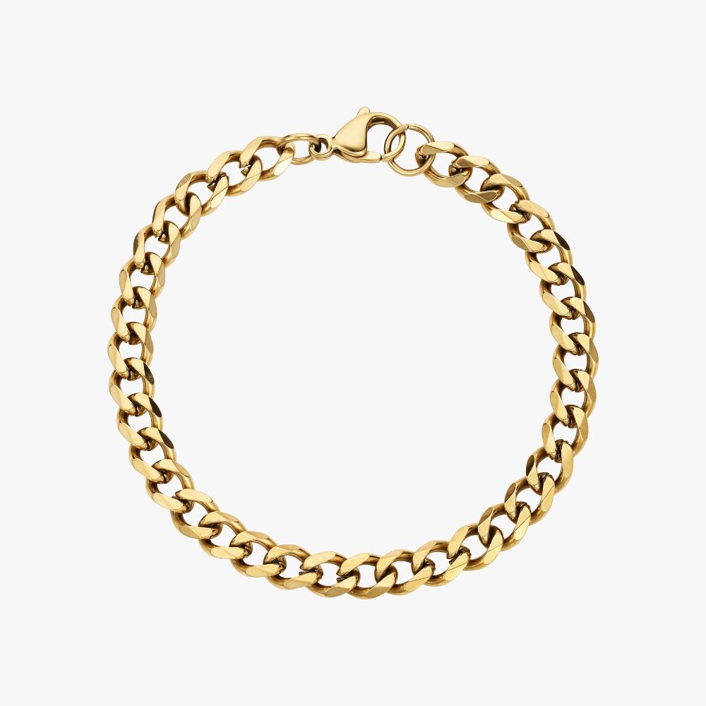 Panser Armbåndskæde 14k Guldbelagt 6mm 5cm - Armbånd