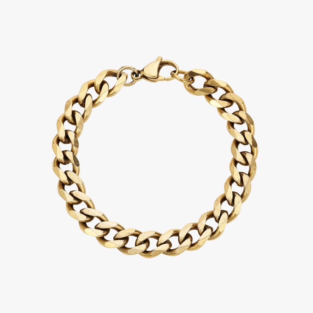 Panser Armbåndskæde 14k Guldbelagt 8mm 5cm - Armbånd