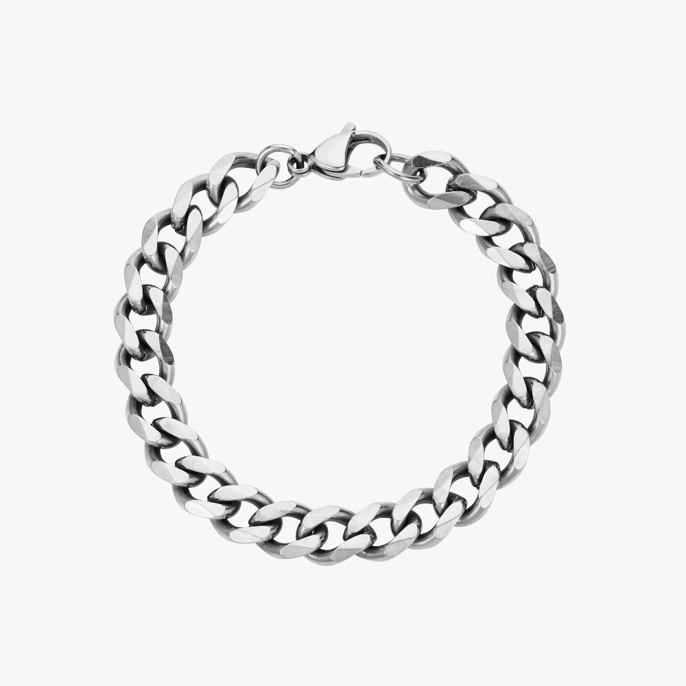 Panser Armbåndskæde Sølvbelagt 8mm 5cm - Armbånd