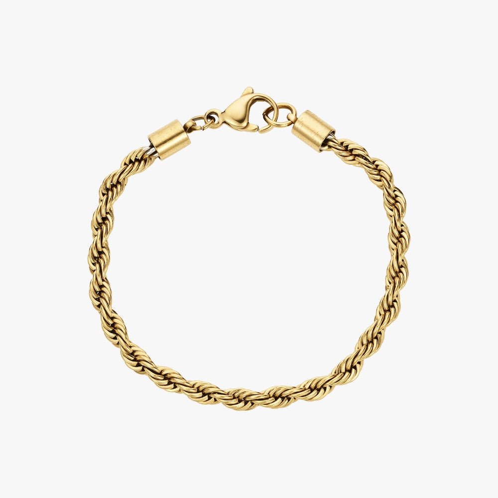 Rope Chain Armbånd 14k Guldbelagt 5cm Guld - Armbånd